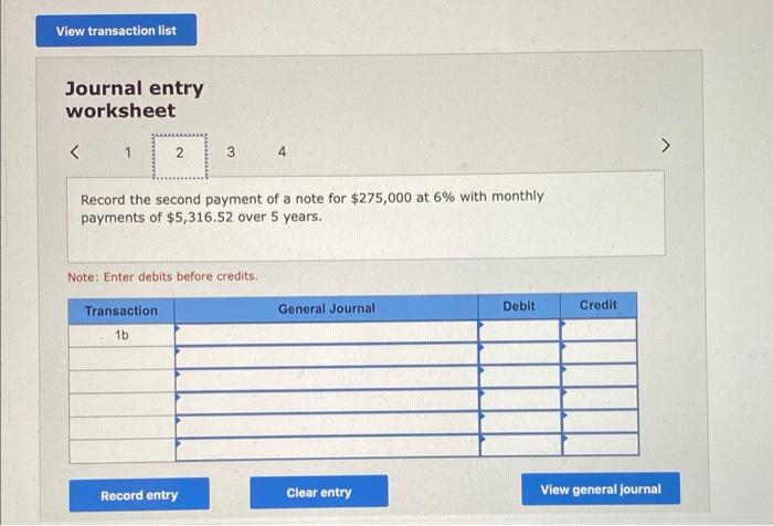 $275,000 at 7% with monthly payments of $3,192.98 over 10 years. Required: