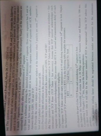  (a) This question is related with sliding window concepts used fr