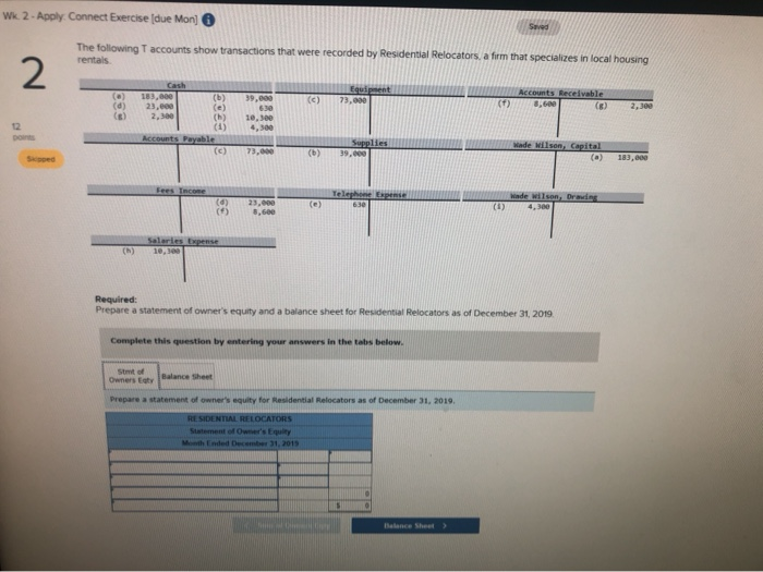  wk 2 - Apply. Connect Exercise (due Mon 6 The following