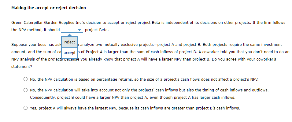 most common and preferred criteria that generally lead to good investment decisions.