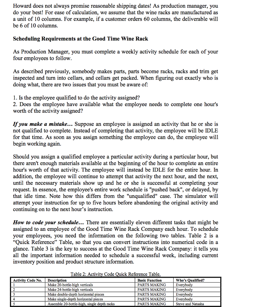 small factory which builds custom bottle storage systems. These storage systems, or