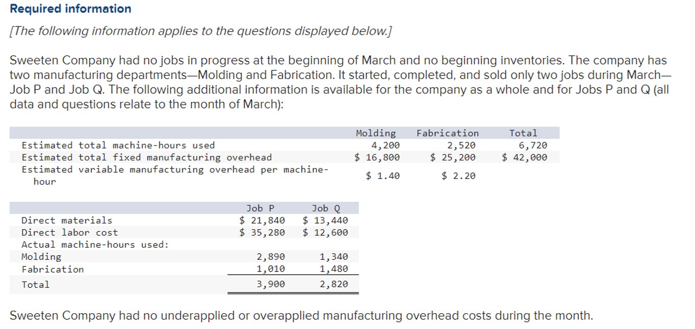  !!!Please complete the entire question!!! Required: For parts A to I,