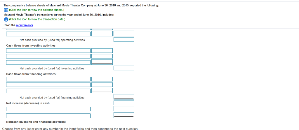 EEB (Click the icon to view the balance sheets.) Maynard Movie Theater's
