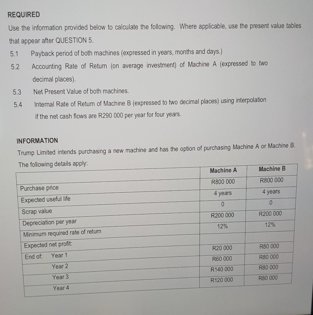 how do I do this example? REQUIRED Use the information provided below