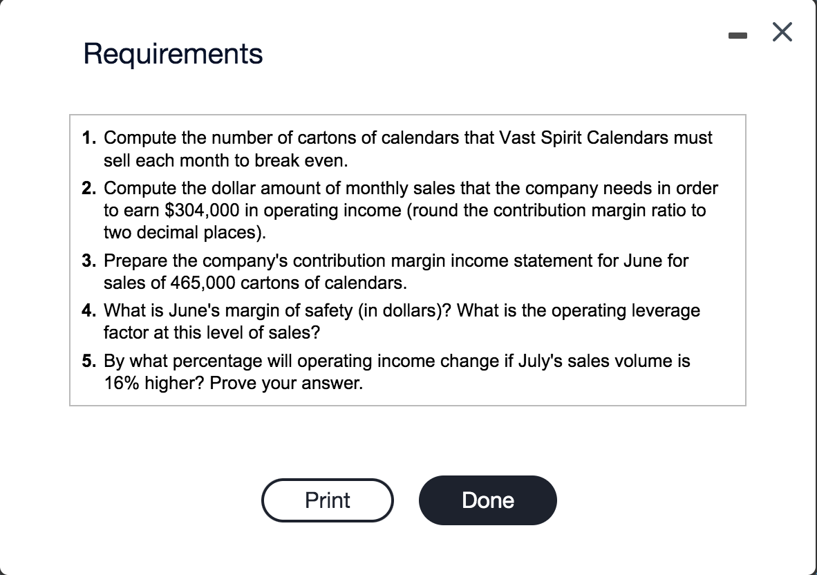 two decimal places.) n $304,000 in operating income is Requirement 3. Prepare