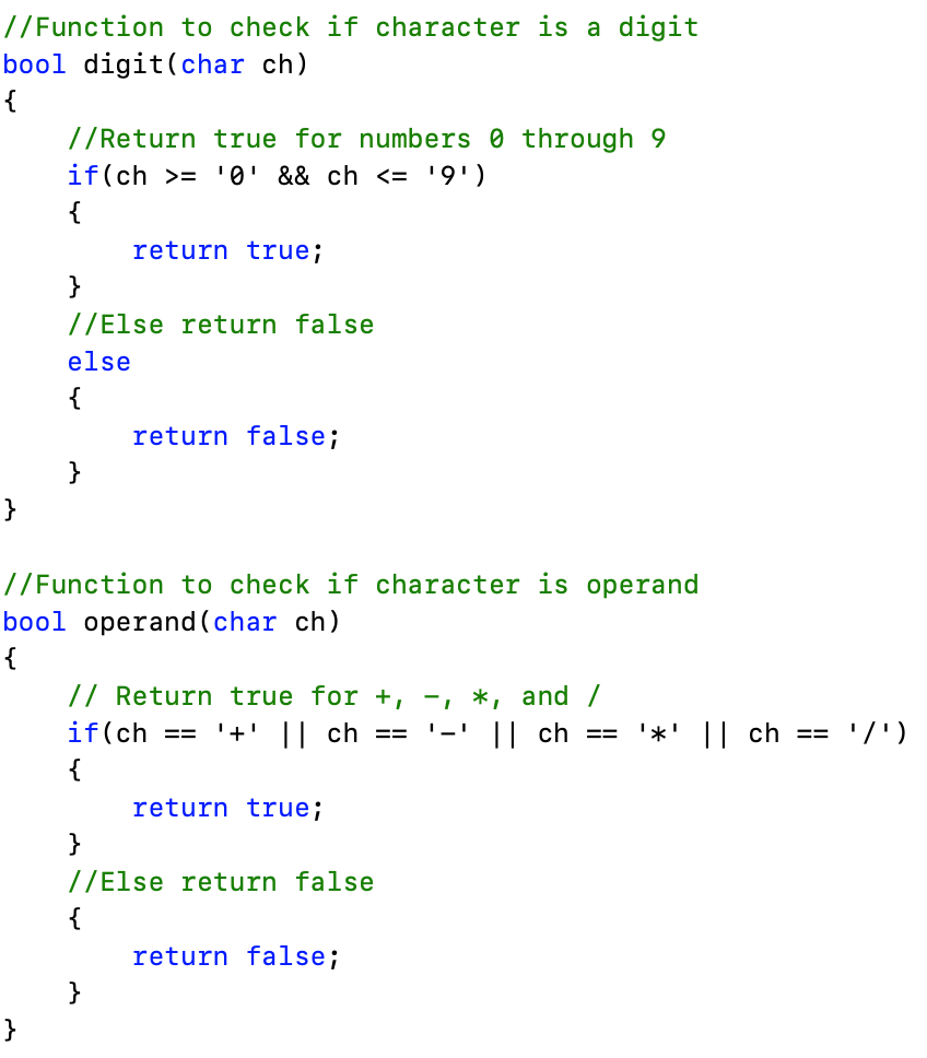 will output the result. Example input and output: Enter postfix expression: 2
