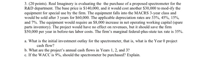  Please show ALL work, equations and explanatioins 3. (20 points). Real