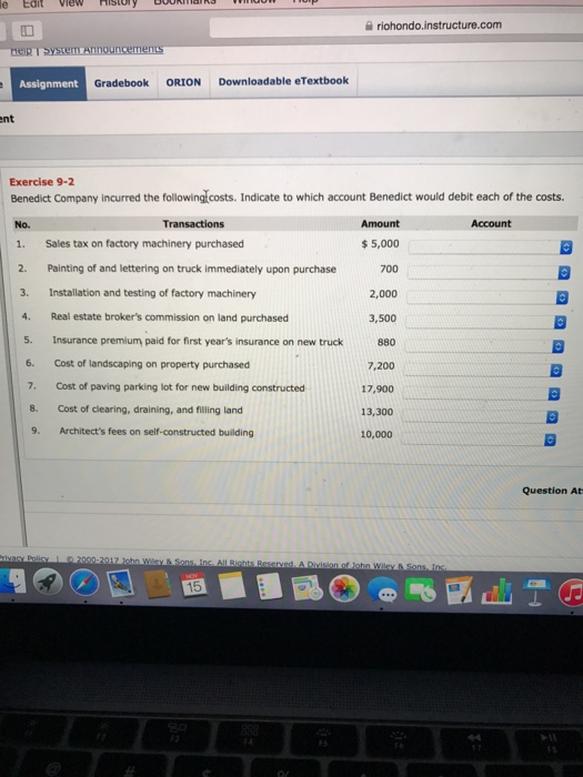  e Edit View sty riohondo.instructure.com Assignment Gradebook ORIONDownloadable eTextbook ent Exercise
