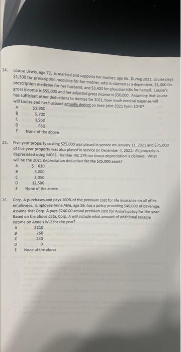 Bertha is age 92 and blind with zero gross income Bif and