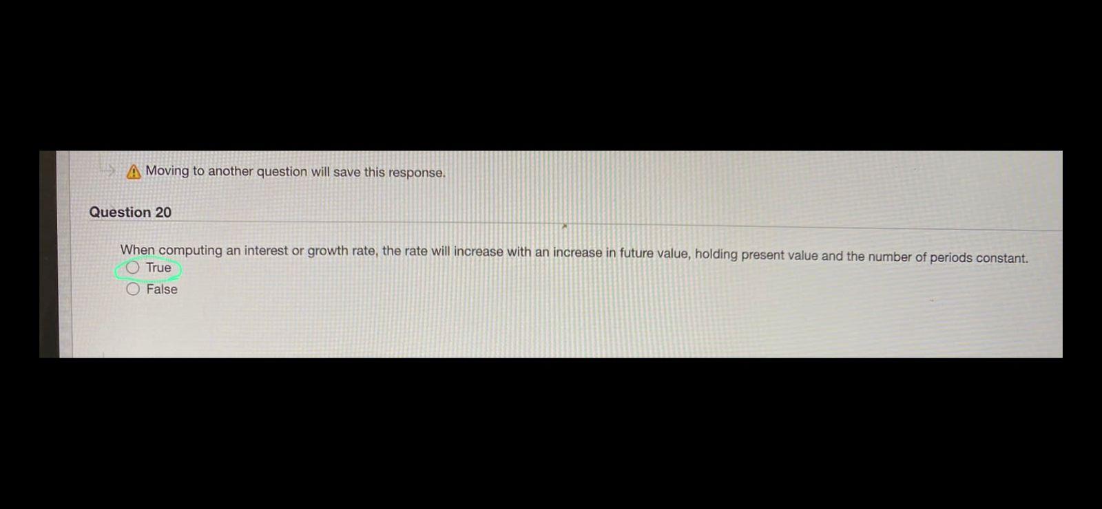 When computing an interest or growth rate, the rate will increase