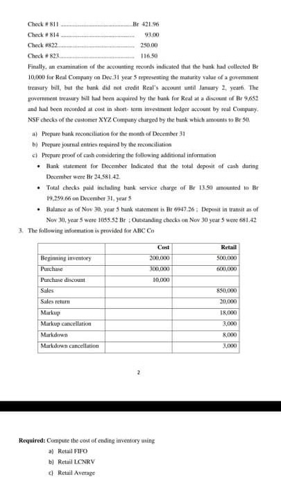 credited to the Real Company's count for Br 2.030 including interest revenue