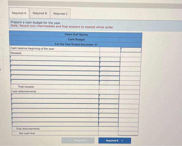 6, 8) [The following information applies to the questions displayed below.] Owen