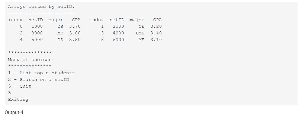 starting with the student with highest GPA and going down. If the