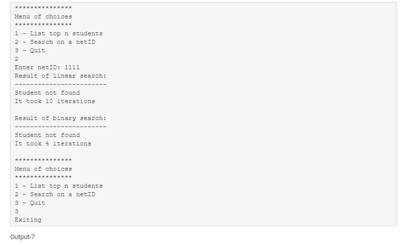 major and GPA of the student are displayed. If the student is