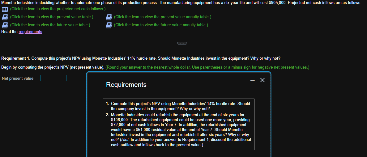 Data Table Year 1.... $260,000 Year 2.... $250,000 Year 3.... $223,000 Year