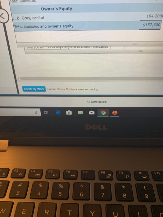 place. 1. Working capital 2. Current ratio 3. Quick ratio 4. Return