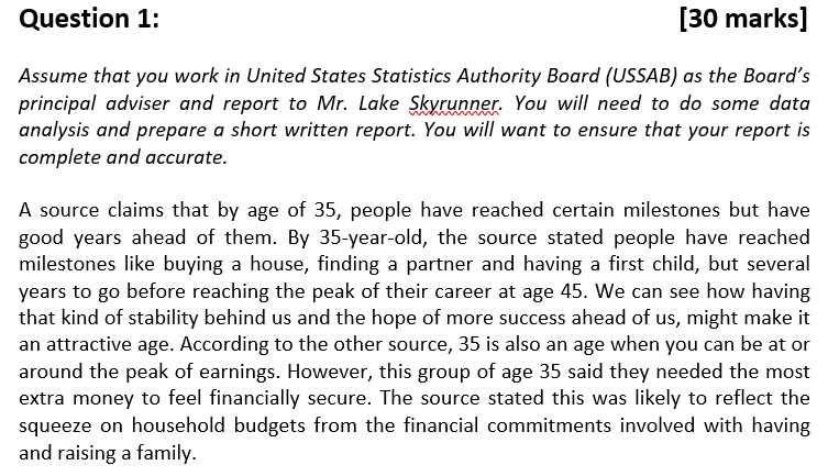 Please dont write answers in excel sheet (pen and paper preferred)