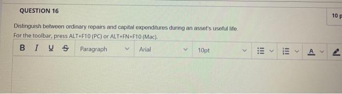 and working capital? For the toolbar, press ALT+F10 (PC) or ALT+FN+F10 (Mac).