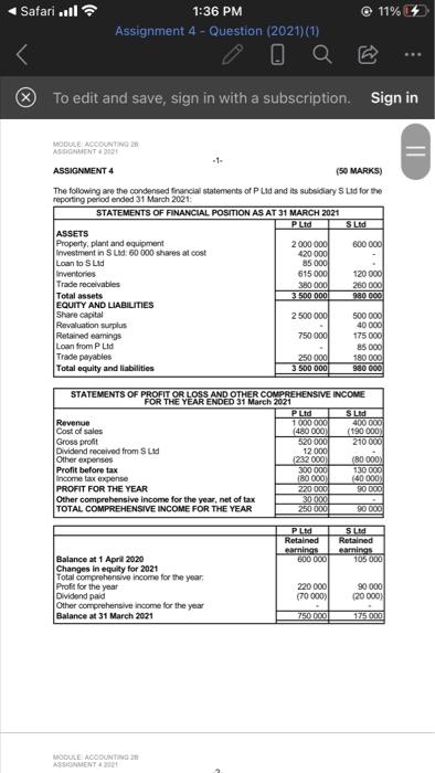  Safari ..ll @ 11% 1:36 PM Assignment 4 - Question (2021)(1)