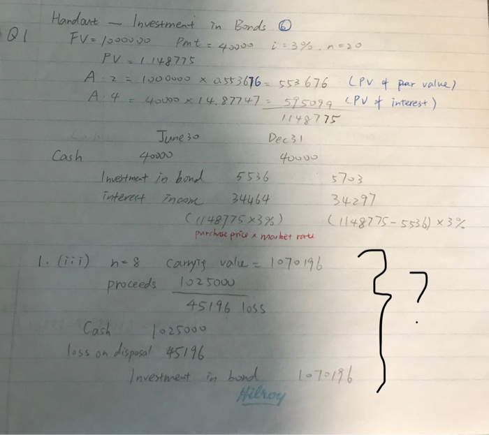 dont understand how to get them which on the question one (iii),