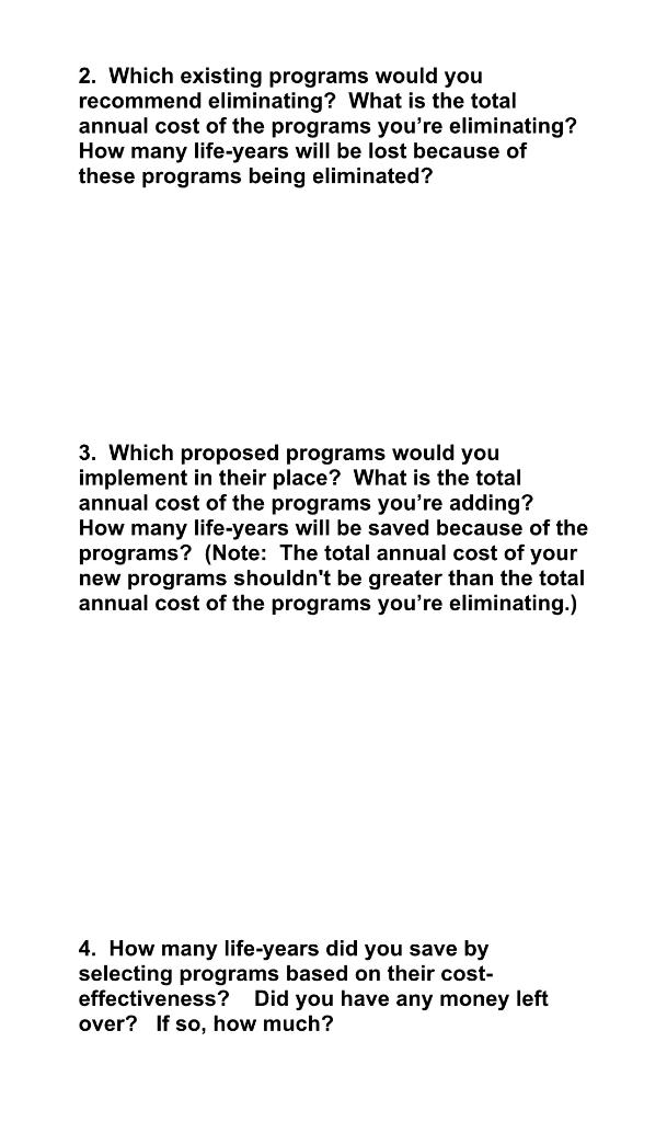 is the total annual cost of the programs you're adding? How many