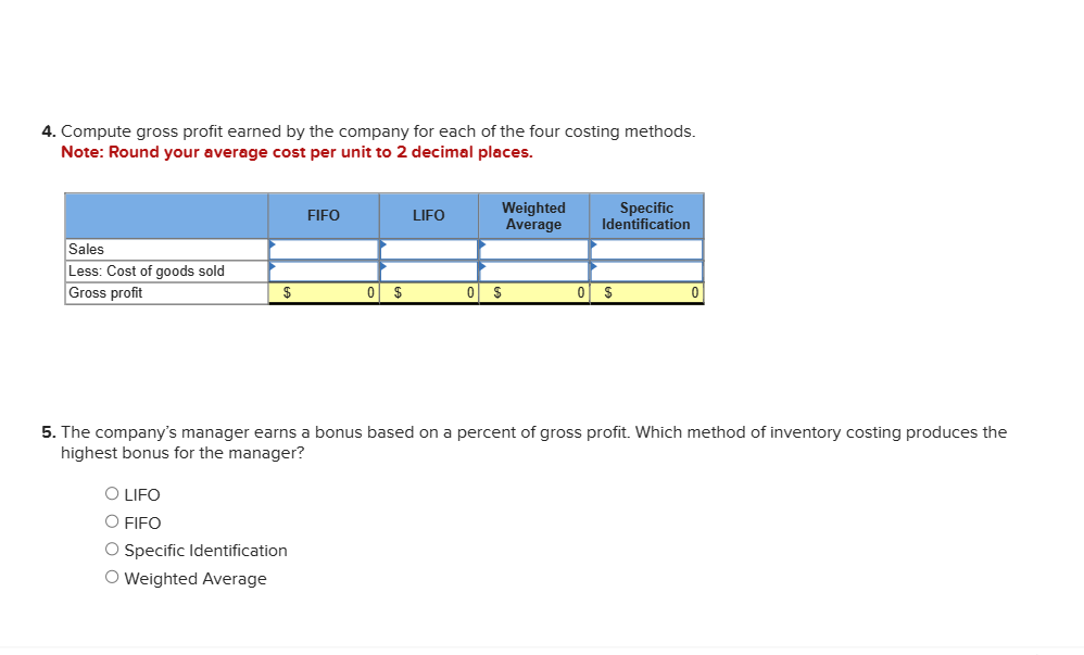 & \multicolumn{5}{|c|}{ Inventory Balance } \\ \hline & \# of units &