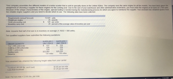  I only need part B Your company assembles five diflerent models