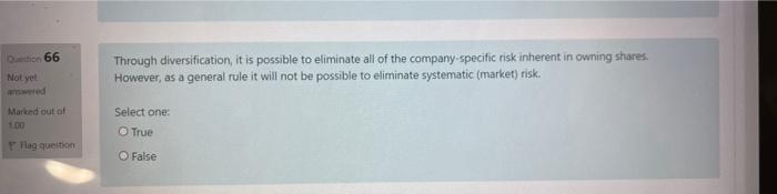 66 D66 Through diversification, it is possible to eliminate all of the