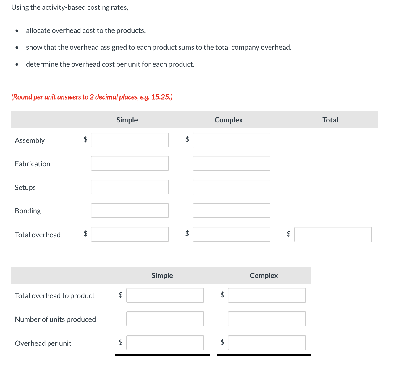 Simple is the more basic product, and Complex comes with all the