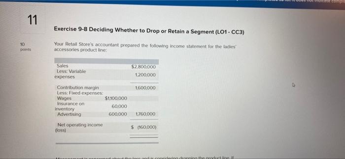  Top 11 Exercise 9-8 Deciding Whether to Drop or Retain a