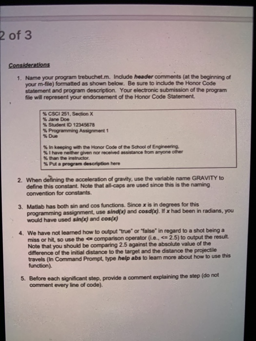 assignment we be t ing some of the trebuches performances in the