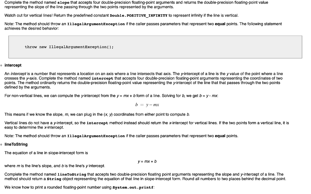 - Geometry java. This file contains the Geometry class definition. Within this