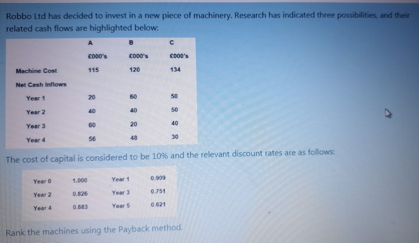  Select One: A) 1=A, 2nd=B, 3rd=C B) 1=B, 2nd=A, 3rd=C C)