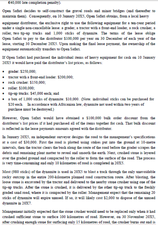 of each item of PPE start? Other depreciation/amortisation issues (discuss judgements and