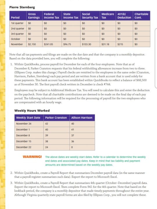 and 941 filled out. After reviewing the information above: 1. What information