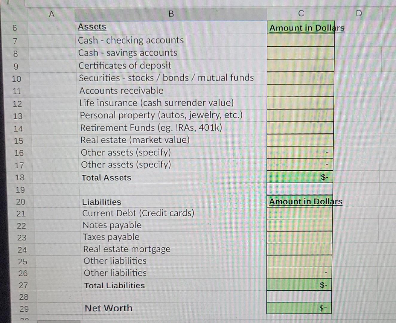of December 31, 2021 assuming the following information that Mary has gleaned
