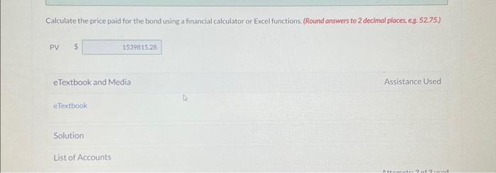(Round answers to 2 decimal ploces, es. 52.75.) Prepare an amortization schedule