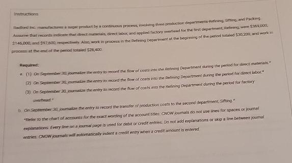  instructions S746.000, and $97,600, mespectively, Also, work in process in the