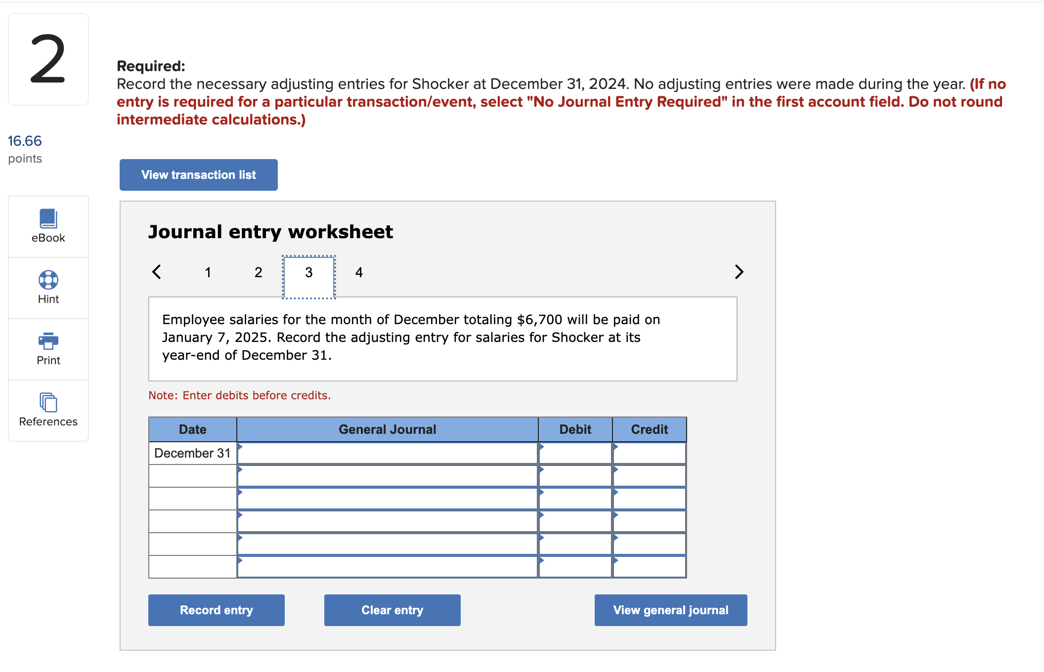 is credited. Record the adjusting entry for deferred revenue at its year-end