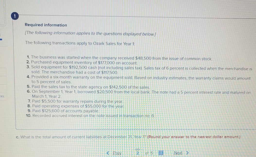  total current liability: outflow for expense: it says 55,000 is incorrect...