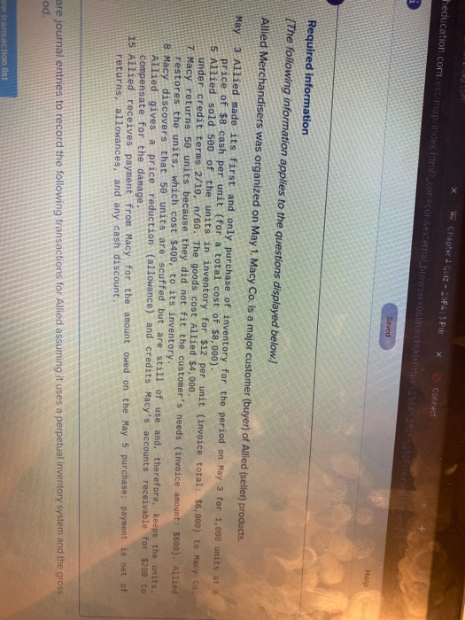  neducation.com/ext/map/indexhtml?_con=con&external browser=0&launchurthips 253 2545 Chapter 4QUE - 20FA 5 P Saved