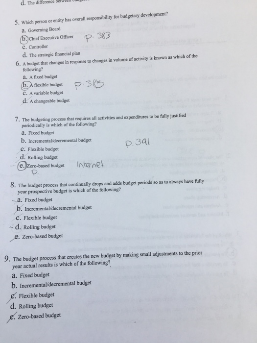  dThe difference between 5. Which person or entity has overall responsibility