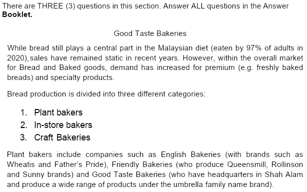 There are THREE (3) questions in this section. Answer ALL questions