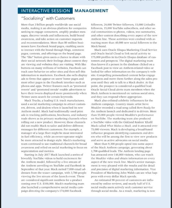  INTERACTIVE SESSION MANAGEMENT "Socializing" with Customers More than 3 billion people