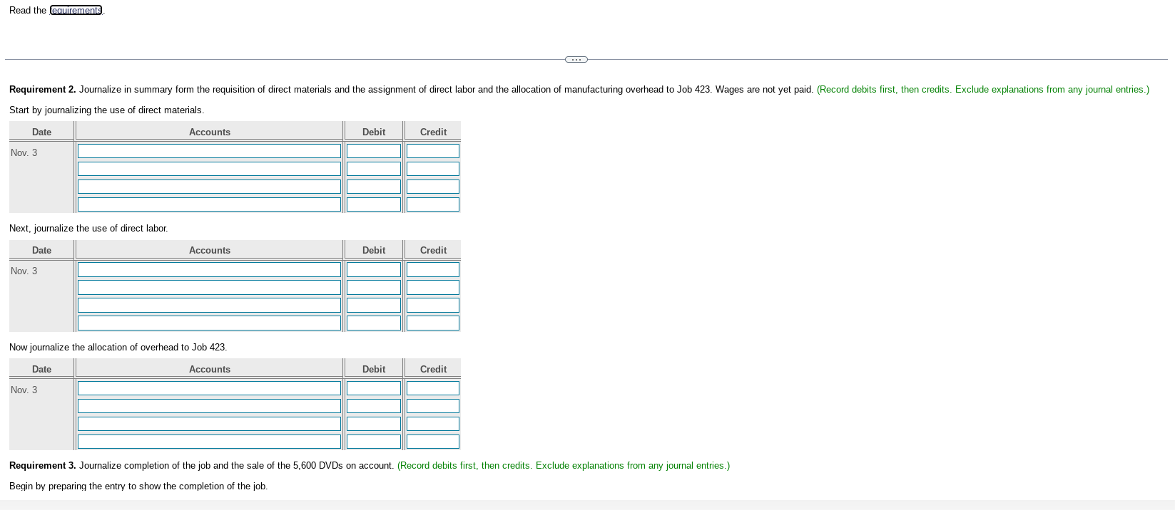 & \\ & \\ & \\ & \\ \hline \end{tabular} Done X