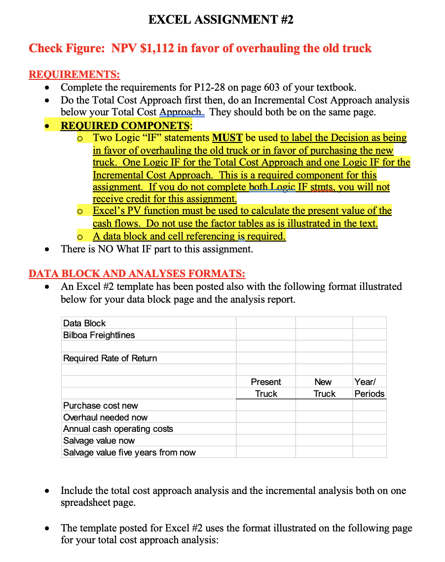  Please help with equations and cell references needed Check Figure: NPV