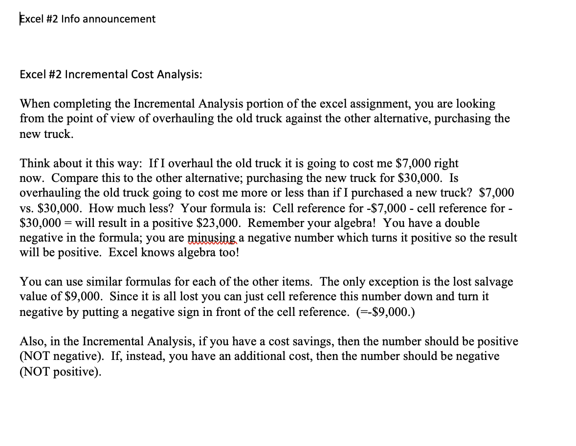your Total Cost Annroach They should both be on the same page.
