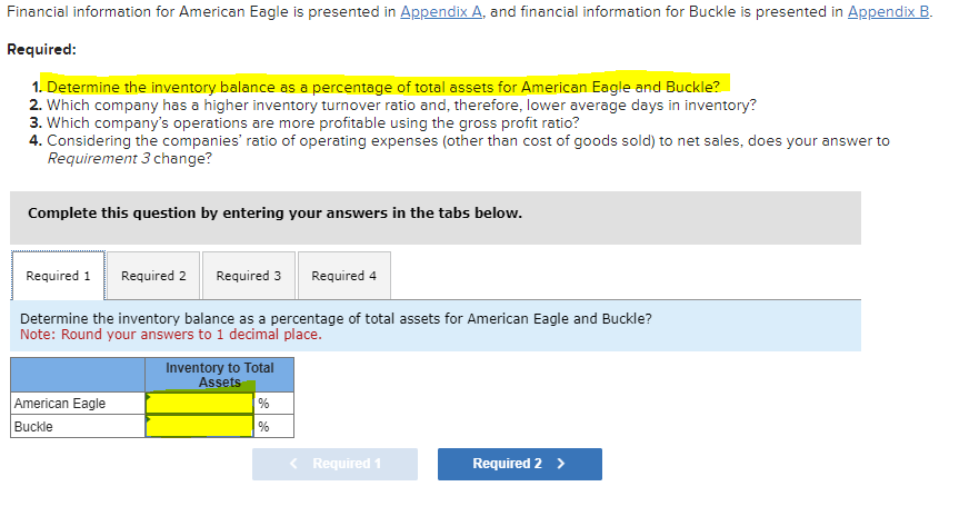  Financial information for American Eagle is presented in AppendixA, and financial