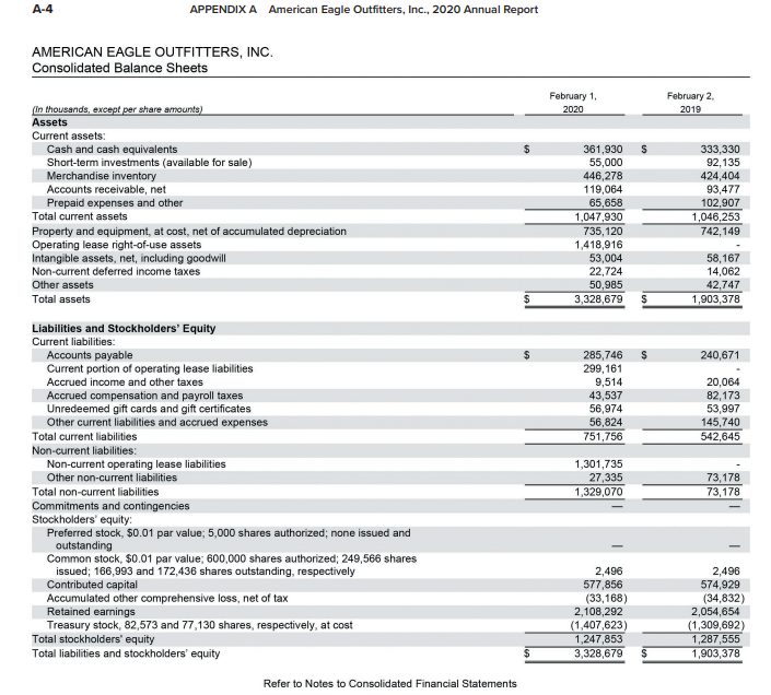 information for Buckle is presented in Appendix Required: 1. Determine the inventory