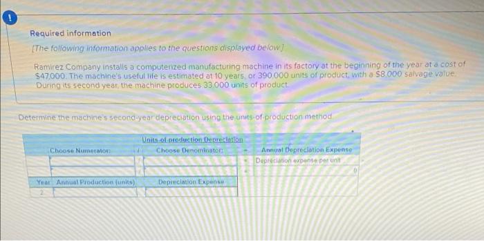 applies to the questions displayed below! Ramirez Company installs a computerized manufacturing